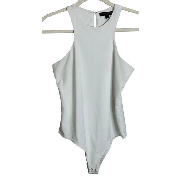 Banana Republic White Halter Bodysuit Sleeveless Stretch Casual Layering XS - Picture 1 of 9